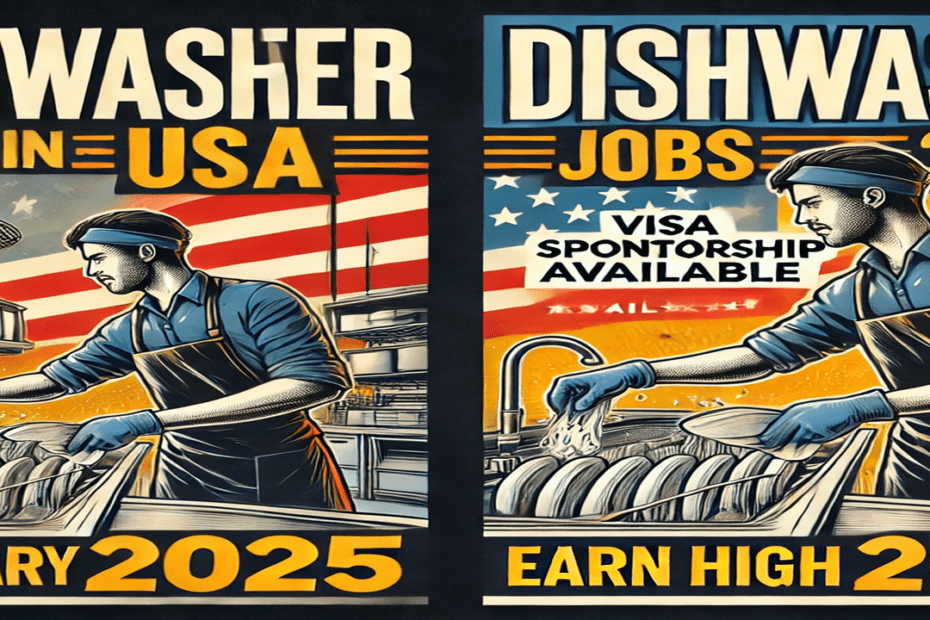 Visa-Sponsored Dishwasher Jobs In USA